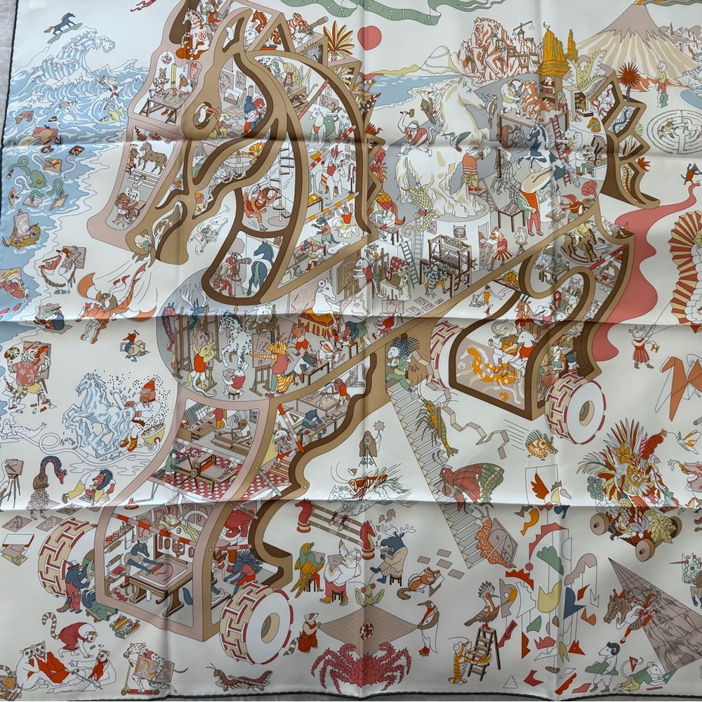New Hermes Academia Hippica scarf 90